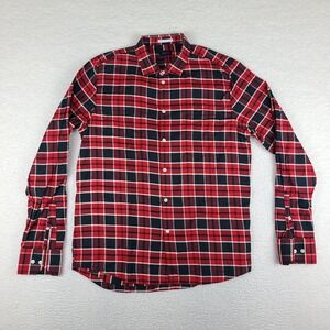Goodman Shirt Mens XL Black Red Buffalo Plaid Flannel Dress‎ Button Down